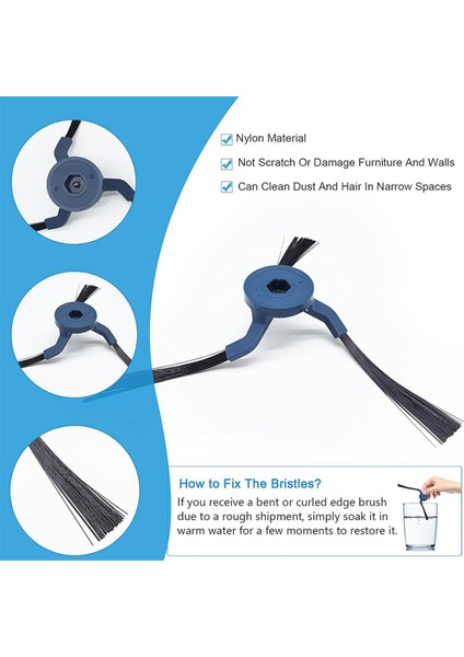 Eufy X10 Pro Omni Için Robot Vakum Süpürücü Ana Yan Fırça Hepa Filtre Mop Bez Tuz Torbaları Yedek Parçalar (Yurt Dışından) fırsatları