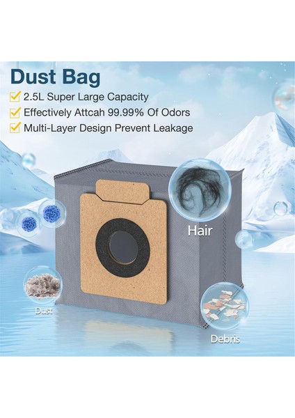 Eufy X8 Pro Robot Vakum Süpürge, X8 Pro Aksesuarlar Ana Yan Fırça Hepa Filtre Mop Bez Tuz Torbaları (Yurt Dışından) modelleri