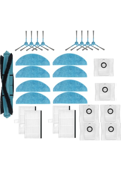 Cecotec Conga Için Aksesuar Kiti 7490 Ölümsüz 8290 Ölümsüz Vakum Parçaları Ana Yan Fırça Filtre Mop Bez Torbası (Yurt Dışından)