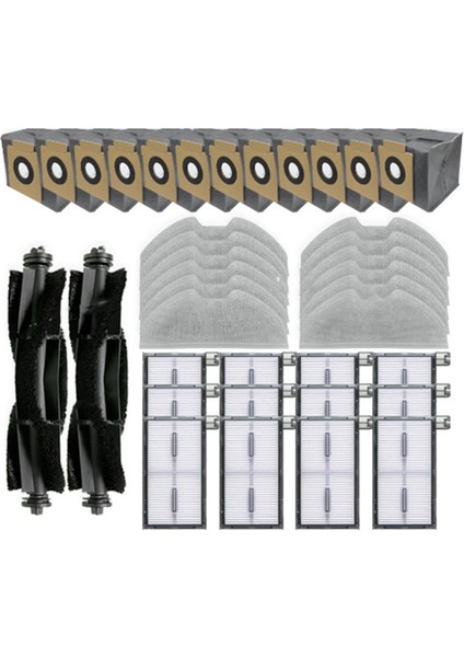 Eufy X8 Pro Ses Robot Vakum Yedek Parçalar Ana Roller Fırça Hepa Filtre Mop Pad Bez Toz Çanta (Yurt Dışından)