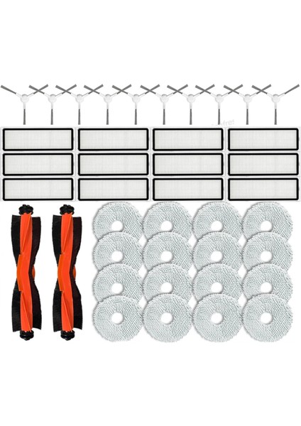 Xiaomi Robot Vakum X20+, X10+ / X20 Plus, X10 Plus Plus Part Roller Yan Fırçası Hepa Filtre Mop Kumaş Aksesuarları (Yurt Dışından)