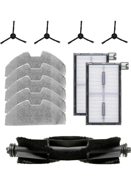 Eufy X8 Pro Serie X8 Pro Ses Robot Vakum Süpürge Yedek Yedek Ana Yan Fırça Hepa Filtre Mop Bez Kiti Için 12PCS (Yurt Dışından)