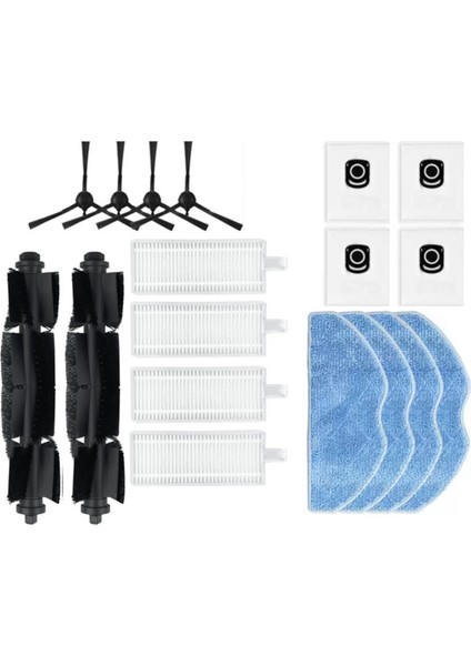 Tefal Rowenta Için 18 Pcs X-Prorer Serıe 75 S+ RG8597W Robot Vakum Parçaları Ana Fırça Hepa Filtre Mop Pad Toz Çantası (Yurt Dışından)