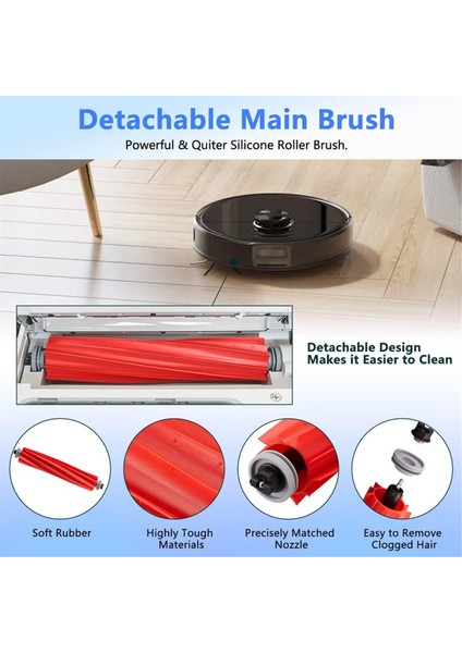 Roborock Için Uygun S7 Max Ultra Q100TSC Parçalar Ana Roller Yan Fırça Hepa Filtre Mop Pad Bez Toz Çantası Aksesuarları (Yurt Dışından) modelleri