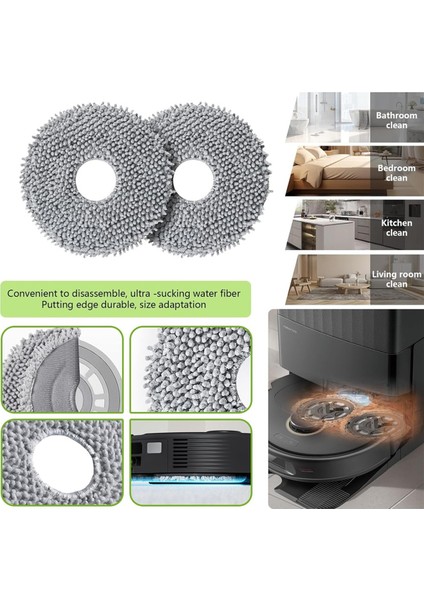 Roborock Qrevo Pro/qrevo Maxv/qrevo S/qrevo Plus Robtik Vakum Süpürge Parçaları Ana Yan Fırça Filtreleri Paspas Toz Torbaları (Yurt Dışından) indirimleri