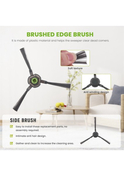 Yedek Yan Fırça Ecovacs Deebot U2 DGN22 Robot Vakum Süpürge Aksesuarları Için Hepa Filtresi Parçalar (Yurt Dışından) fiyatları