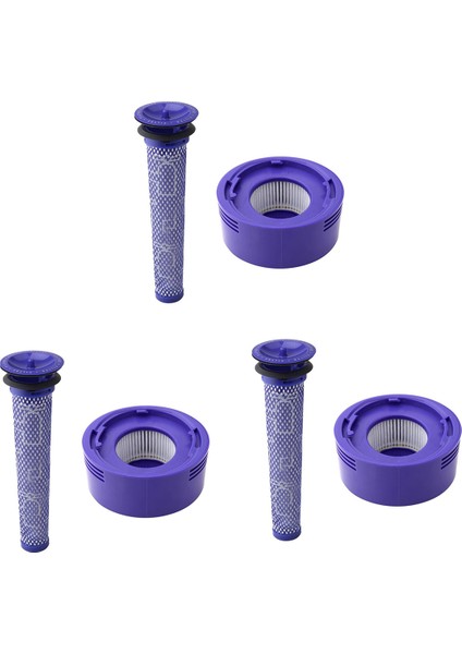 Dyson V7 Için 3x Ön Filtre + Hepa Filter Sonrası Kiti, V8 Kablosuz Vakum, Yedek Ön Filter ve Filtre Sonrası (Yurt Dışından)