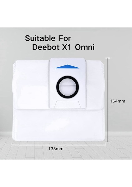 Ecovacs Deebot X1 Omnı Oto-Empy Istasyonu Için 18 Adet Toz Torbası, Ecovas Omni X1/x1 Için 3l Kapasiteli Yedek Torba (Yurt Dışından) fırsatları