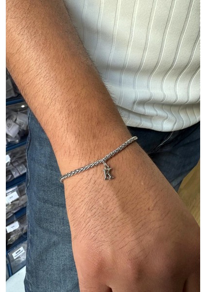 Sallantılı Harfli Paslanmaz Çelik Bileklik Sevgiliye Eşe Hediye ACB01-H fiyatları