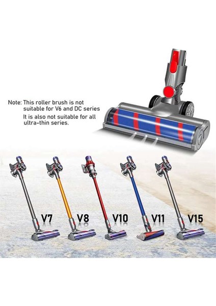 Dyson V7 V8 V8 V10 V11 V15 Kablosuz Çubuk Vakum Süpürge Yedek Zemin Fırçası Kafası Yumuşak Silindir Temizleyici Kafa (Yurt Dışından) fırsatları