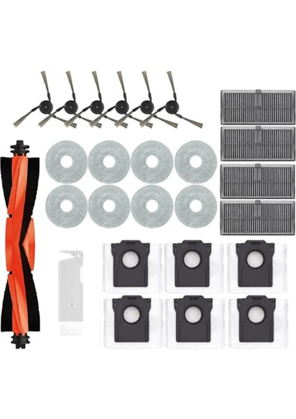 Dreame X40 Ultra, X40 Pro, S30 Pro Ultra Vakum Süpürge Ana Yan Fırçası Hepa Filtre Mop Bez Toz Torbası Aksesuarları (Yurt Dışından)