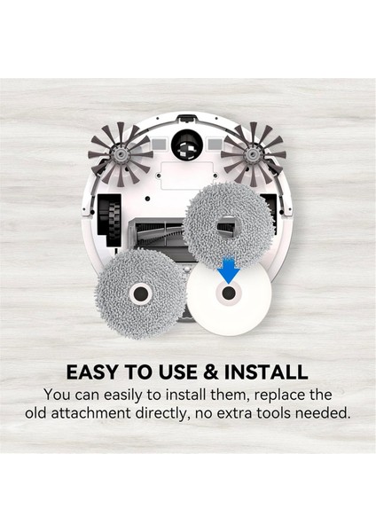 Roborock Q Revo &amp; Qrevo Maxv Robot Vakum Için Mikrofiber Vakum Paspas Kumaş Pedleri - Yeniden Kullanılabilir ve Yıkanabilir Yedek Parçalar (Yurt Dışından) fiyatları