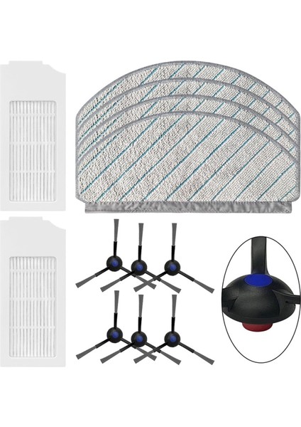 Ecovacs Deebot N20/N20 PLUS/N20 Pro Plus Vakum Süpürgeleri Için Yedek Parça Kiti - Yan Fırçalar, Hepa Filtreleri, Mendil (Yurt Dışından) indirimleri