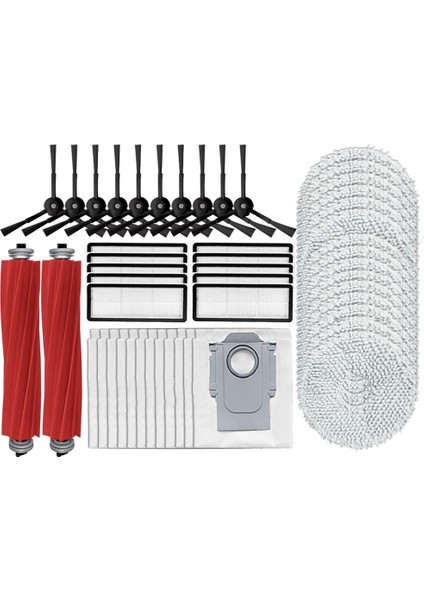 Roborock Qrevo Pro/ Qrevo Maxv/ Qrevo S Robot Vakum Aksesuarları Mop Hepa Filtresi Ana Yan Fırça Yedek Parçaları (Yurt Dışından)