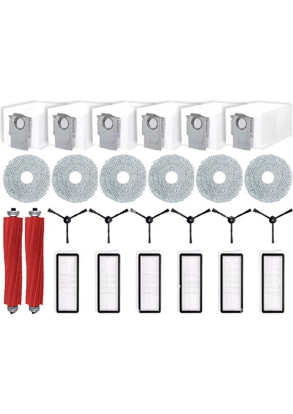 Roborock Qrevo Pro / Qrevo Maxv / Qrevo S Yedek Parçalar Aksesuarlar Silin Yan Fırça Filtre Mop Toz Çantası (Yurt Dışından)
