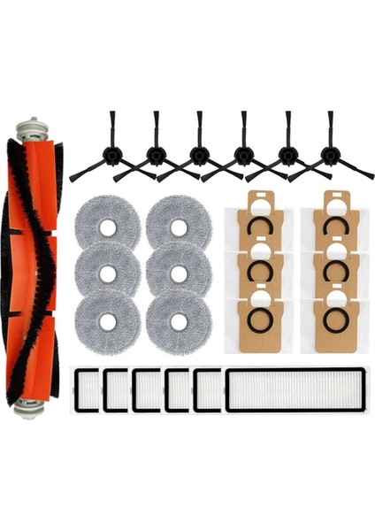 Xiaomi X20 Pro /plus /dreame L20 Ultra Ana Yan Fırça Hepa Filtre Mop Bez Toz Torbası Yedek Parçaları (Yurt Dışından)