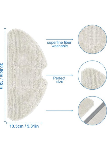 8 Dream D10S, D10S Pro, D9 Max, F9 Pro Robot Vakum Süpürücü, Yıkanabilir Yeniden Kullanılabilir Mop Ped (Yurt Dışından) fırsatları