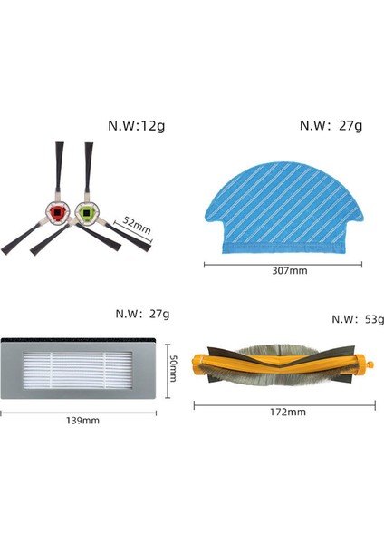 Ecovacs Deebot Ozmo 600 601 605 DD35 DD56 DD33 DD37 Robotik Vakum Süpürge Parçaları (Yurt Dışından) modelleri