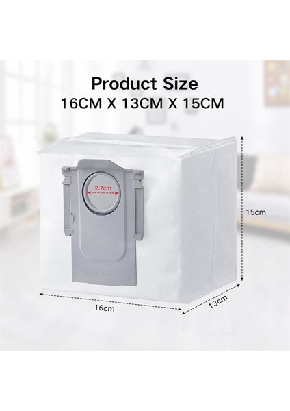 Roborock Q5+ S7 Maxv Ultra Robot Vakum, 3l Büyük Kapasiteli Acuum Torbası Uyumlu (12 Pcs) (Yurt Dışından) fırsatları