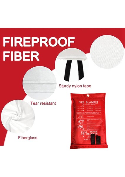 2 Adet Acil Yangın Battaniyesi, Yangın Battaniyesi, Mutfak, Izgara, Şömine Için Yangın Söndürme Battaniyesi (47 Inç x 47INCH) (Yurt Dışından) fırsatları