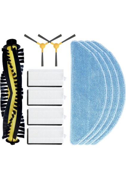 Tesvor S7 Pro Roller Yan Fırçası Hepa Filtre Mop Rag Robot Vakum Süpürge Aksesuar (Yurt Dışından)