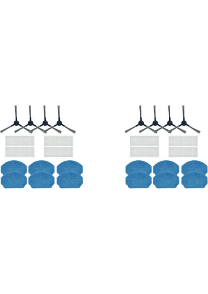 8pcs Filtre Yan Fırça Paspas Bezi Mamnv BR150 BR151 / Zcwa BR150 BR151 / Onson BR150 BR151 Robot Vakum Süpürücü (Yurt Dışından)