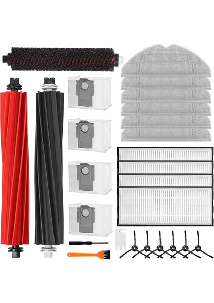 Roborock S8 Pro Ultra Vakum Seperi Ana Yan Fırça Hepa Filtreleri Mop Kumaş Toz Torbaları Yedek Parçalar (Yurt Dışından)