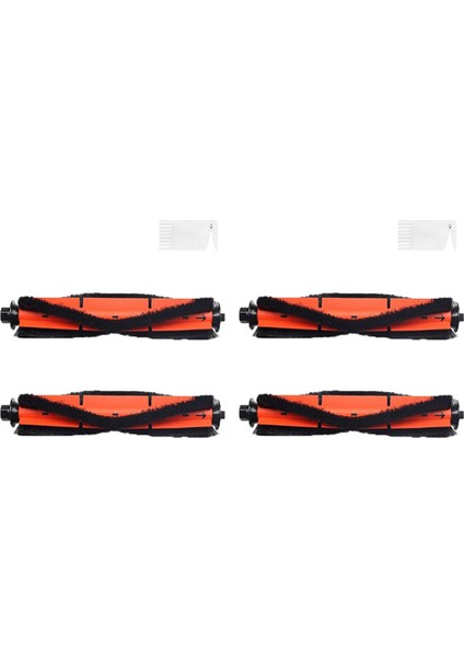 Xiaomi Roidmi Eve Için Roller Fırçasının Ana Fırçasının 4x Yedek Parçaları Plus Robotik Vakum Süpürücü (Yurt Dışından)