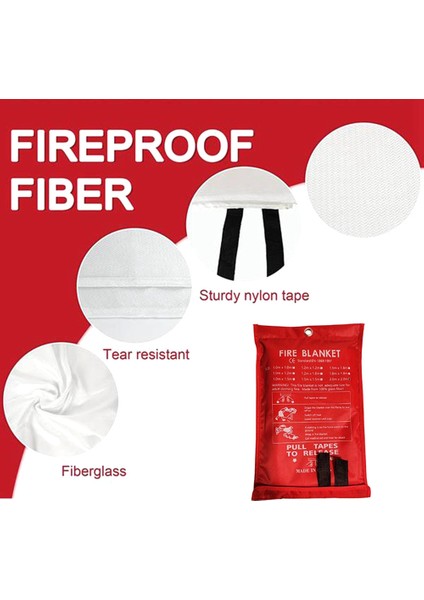4 Adet Acil Yangın Battaniyesi, Yangın Battaniyesi, Mutfak, Izgara, Şömine Için Yangın Söndürme Battaniyesi (78.7 Inç x 78.7inch) (Yurt Dışından) modelleri