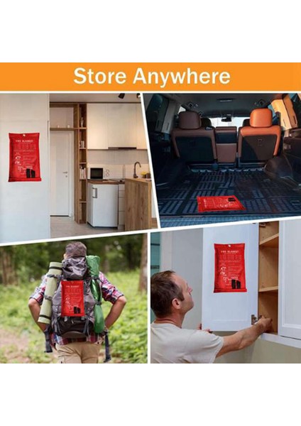 4 Adet Acil Yangın Battaniyesi, Yangın Battaniyesi, Mutfak, Izgara, Şömine Için Yangın Söndürme Battaniyesi (78.7 Inç x 78.7inch) (Yurt Dışından) indirimleri