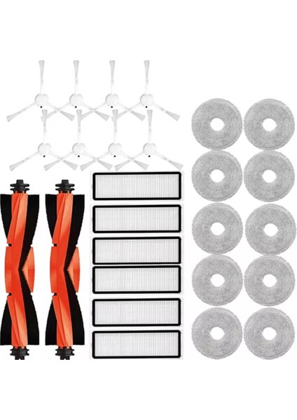 Xiaomi Robot Vakum S10 Plus / S10+ / B105 Parça Aksesuarları Ana Yan Fırça Hepa Filtre Mop Kumaş Değiştirme (Yurt Dışından)