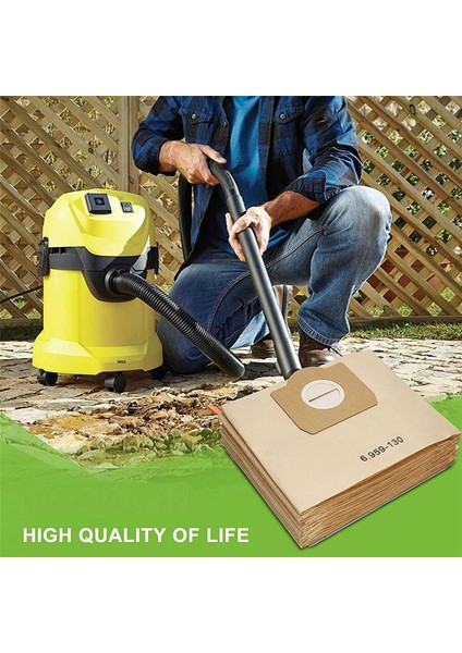 75 Pcs Karcher Için Vakum Süpürge Torbası 6.959-130.0 A2201 Wd3 Kağıt Torba Islak ve Kuru Vakum Süpürge Parçaları (Yurt Dışından)