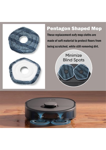 Eufy X10 Pro Omni Için, Ana Yan Fırçalar Hepa Filtreler Pozlu Kumaşlar Vakum Yedek Parçalar Aksesuarları (Yurt Dışından) indirimleri