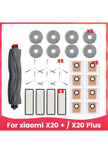 Xiaomi Robot Vakum Için X20 + / X20 Artı Ana Yan Fırça Hepa Filtre Paspas Bezi Torbaları Yedek Parçalar (Yurt Dışından)
