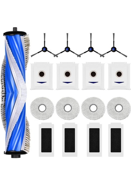 Ecovacs Deebot T30 Pro OMNI/T30 Omni Robot Vakum Süpürge Ana Yan Fırça Hepa Filtre Mop Bez Tuz Torbası Aksesuarları (Yurt Dışından)