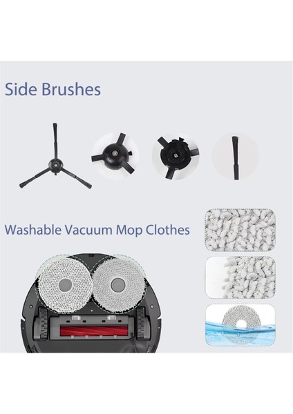Roborock Qrevo S / Qrevo Pro / Qrevo Maxv Robot Vakum Parçası Hepa Filtre Mop Pad Kumaş Toz Çanta Aksesuarları (Yurt Dışından) fırsatları