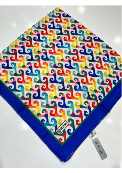 Siyane Pamuklu Eşarp Desen 8 - 6