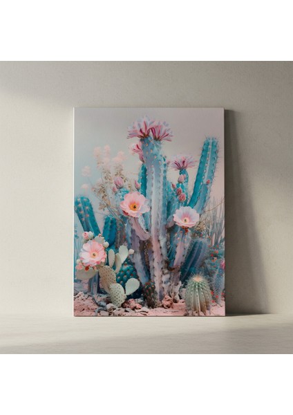 Kaktüs Çiçekleri Soyut Sanat Tablosu fiyatları