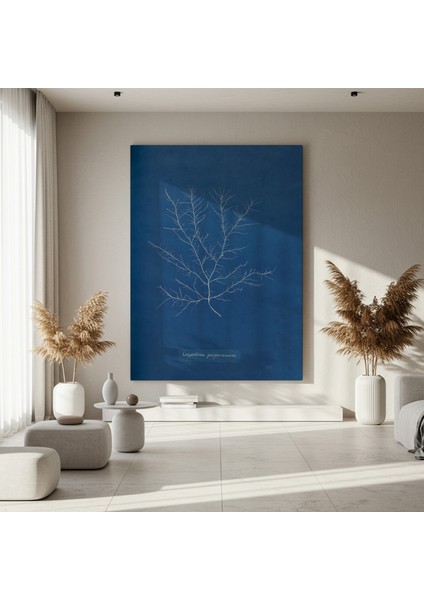 Mavi Arka Plan Soyut Bitki Tablosu fırsatları