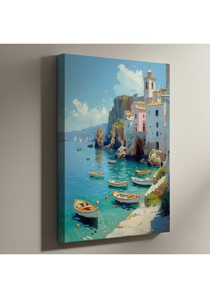 Akdeniz Kasabası Manzara Tablosu