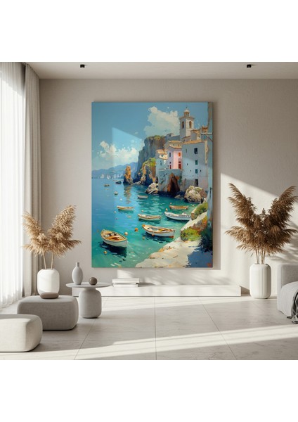 Akdeniz Kasabası Manzara Tablosu fırsatları