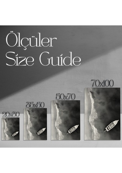 Sahilde Tekne Siyah Beyaz Tablo modelleri