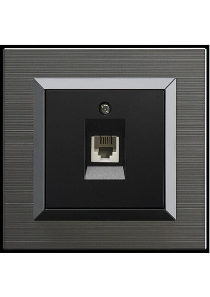 6 Adet Ovivo Quantum Manyetik Gri Numeris Telefon Prizi + Çerçeve Dahil