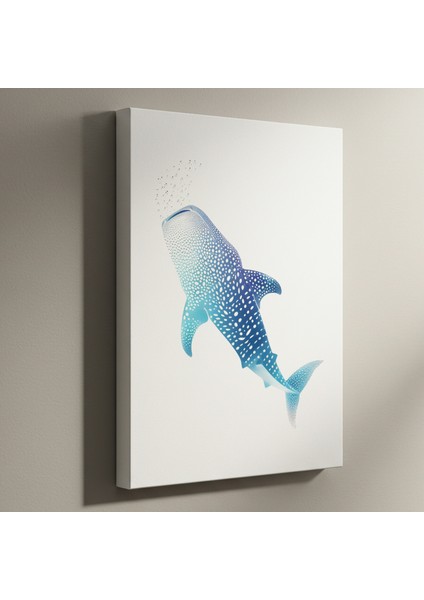 Mavi Balina Soyut Sanat Tablosu