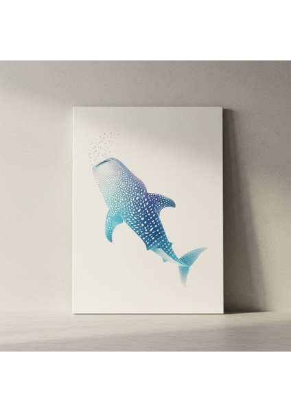 Mavi Balina Soyut Sanat Tablosu fiyatları