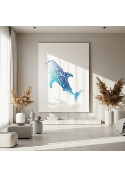 Mavi Balina Soyut Sanat Tablosu fırsatları