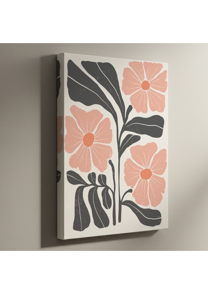 Soyut Botanik Çiçek Desenli Tablo
