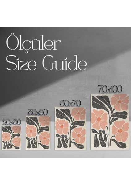 Soyut Botanik Çiçek Desenli Tablo modelleri