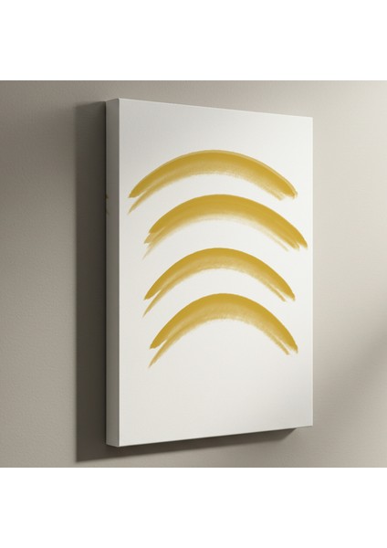 Soyut Sarı Fırça Darbeleri Tablosu