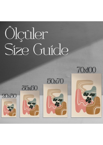 Soyut Bitki Desenli Modern Sanat Tablosu modelleri